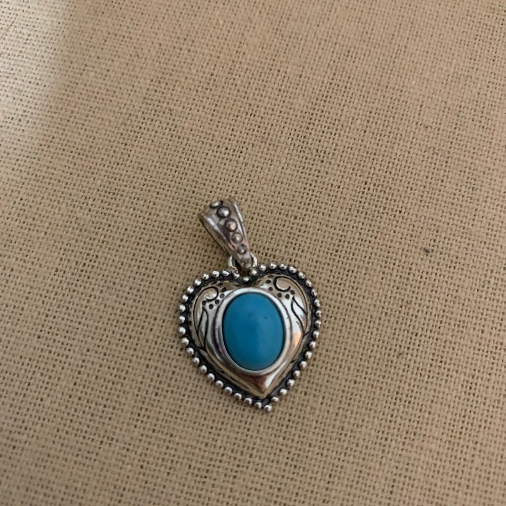 Turquoise heart pendant